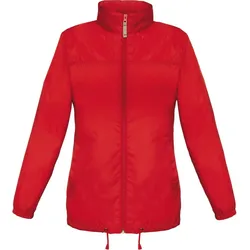 B&C Ungefütterter Damen Windbreaker Sirocco JW902 red XS
