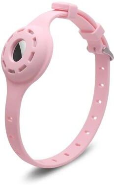 Uplifted Finds Silicone Anti Lost Pet Collar For Apple AirTag Protective Tracker s pink