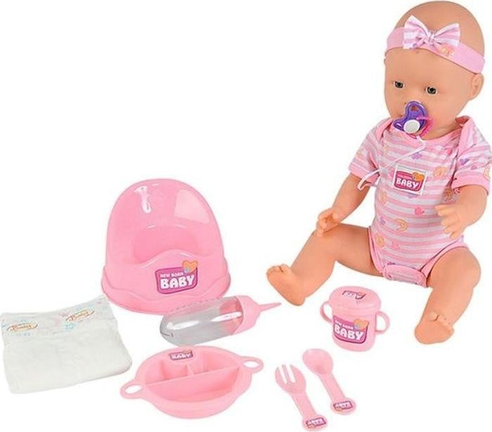 Babypop New Born Baby Rose, 43 cm, inclusief accessoires