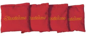 Skip's Garage California State University Of Stanislaus Warriors Red Cornhole Bags