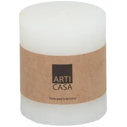 Arti Casa, Kerzen, Rustikale Kerze Ø7xh8cm Weiss
