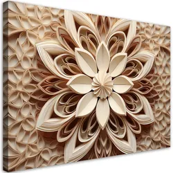 WANDBILD abstraktion blume 3d