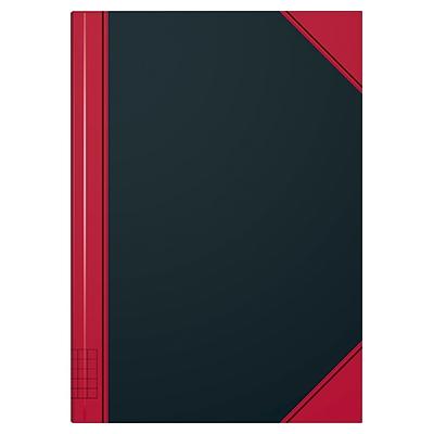 König & Ebhardt 865524301 Chinabuch A5 kariert schwarz mit roten Ecken