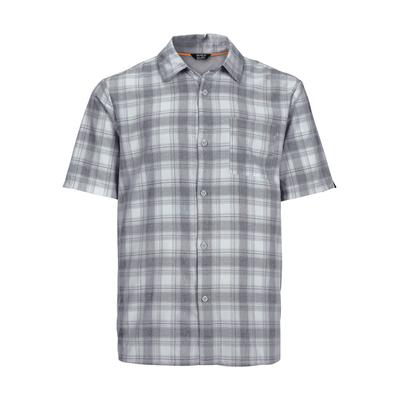 Funktionshemd KILLTEC "KOS 98 MN WVN SHRT", Herren, Gr. M, Normalgrößen, grau (hellgrau), Obermaterial: 100% Polyester, Hemden, Kurzarm-Funktionshemd, schnelltrocknend, feuchtigkeitsableitend