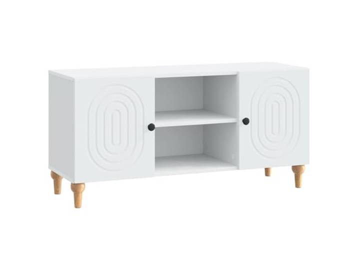 LKJephalotrope TV-Schrank Weiß 102x34,5x50cm Holzwerkstoff TV Board Modernes Lowboard in Weiß für Wohnzimmer & Schlafzimmer: 2 Türen, verstellbares Regal, belastbar bis 60 kg.