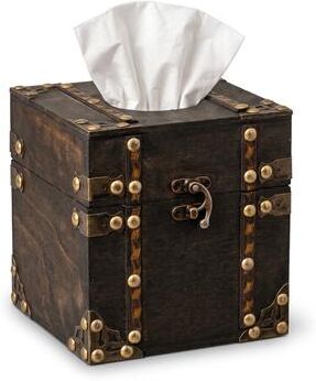 Vintiquewise Vintage Wooden Decorative Tissue Box Cover for Home, Rectangle