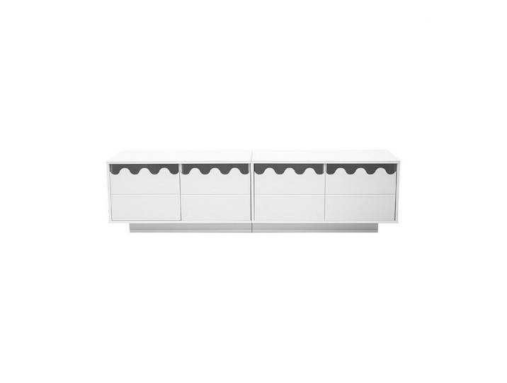 MC Star TV-Ständer mit 4 Türen und Wellen-Design – Stilvolle Aufbewahrungslösung, (für Wohnzimmer, Entertainment Center und TV-Ständer, 170*40*45)