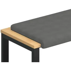 vidaXL Bankkissen Mikrofaser Dunkelgrau Tiefe 35 cm