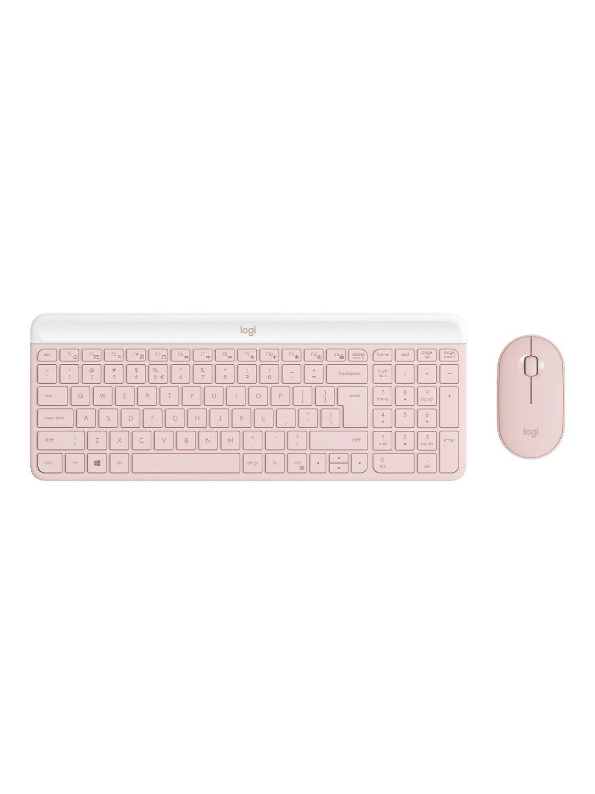 Logitech Slim Wireless Combo MK470 - Tastatur & Maus Set - Deutsch - Pink