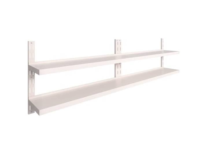 QINXIXINAIXI Schweberegale mit 2 Böden 2 STK. Edelstahl 300x30 cm Wandregal Küche, Stauraum für Teller und Geschirr, Montagezubehör inklusive, Tragfähigkeit 80 kg