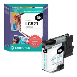 Kompatibel für Brother DCP-J 1360 DW (LC-521BK) Druckerpatrone Schwarz