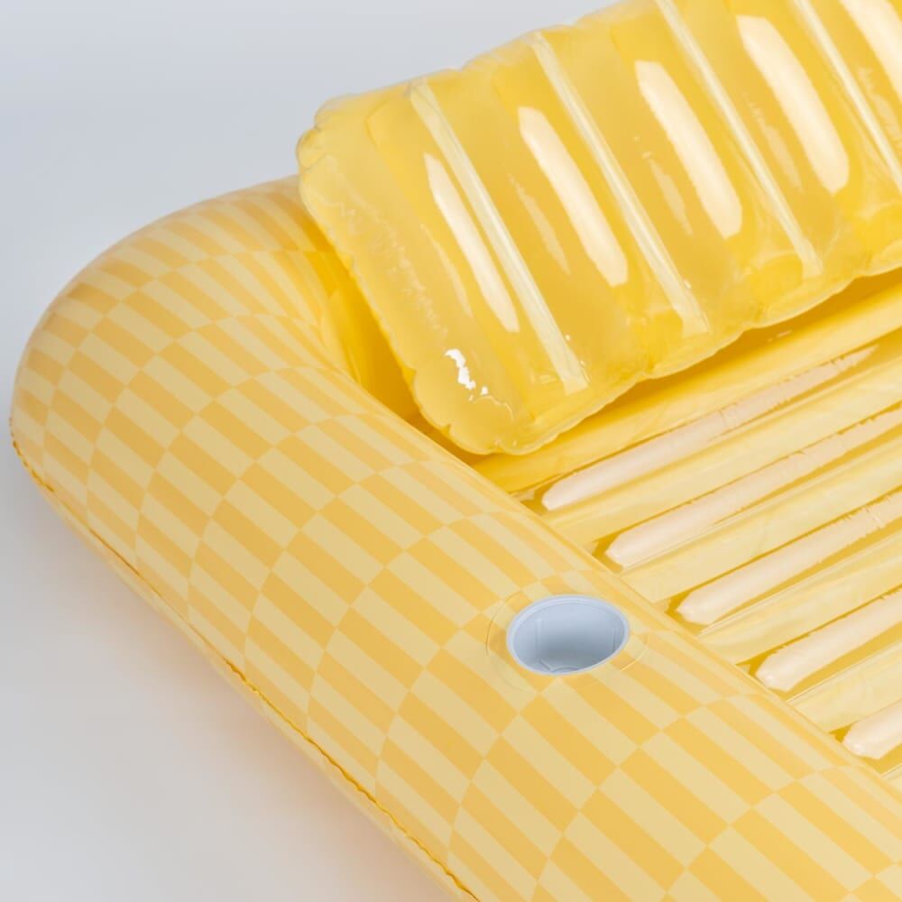 Flamingueo Flotador gigante tumbona pvc amarillo