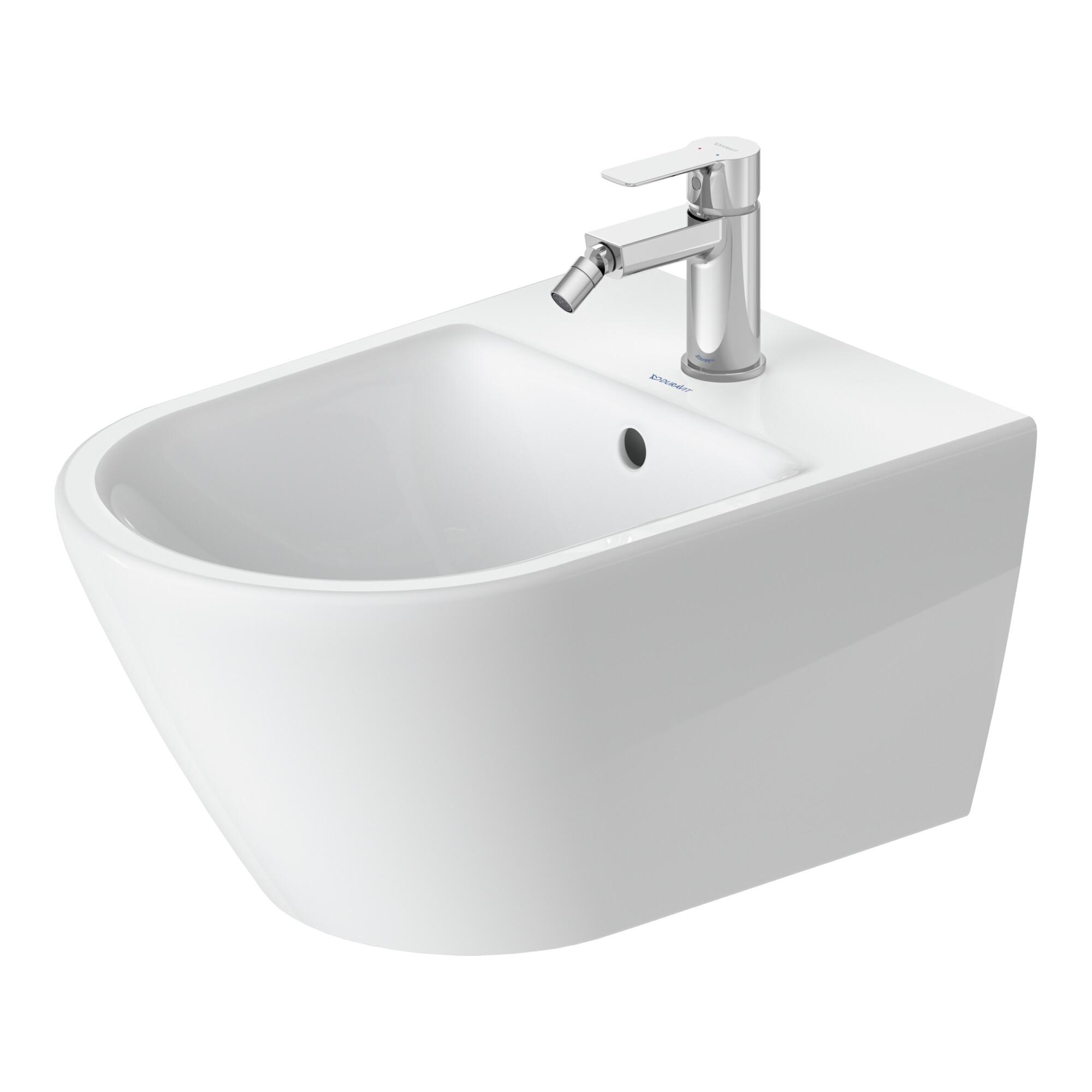 Duravit Wand-Bidet D-Code 36x54cm, mit Hahnloch, Überlauf, weiß (27271500002)