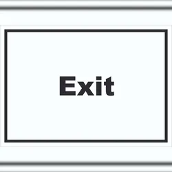 HB-Druck Exit Schild mit Text Ausgang waagerecht A0 (841x1189mm)