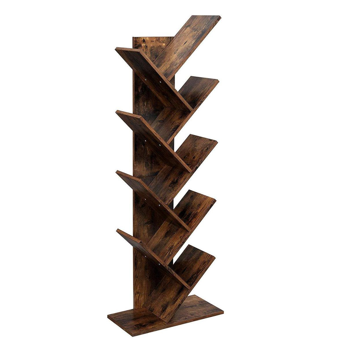 Vasagle Vintage Boekenkast met 8 Planken in Boomvorm – Industrieel Boekenrek