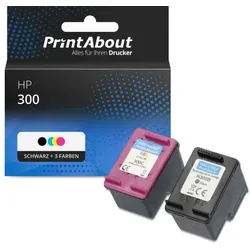 Druckerpatronen kompatibel mit HP 300 (CN637EE) - Schwarz + 3-Farben - Multipack