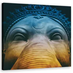 WANDBILD religiös blau