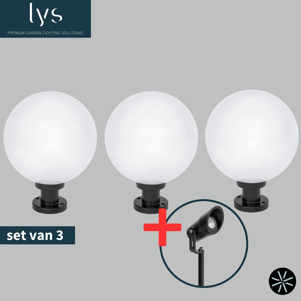 Lyslight LED Tuinbol Accentverlichting Sfeerbol voor Tuin en Terras