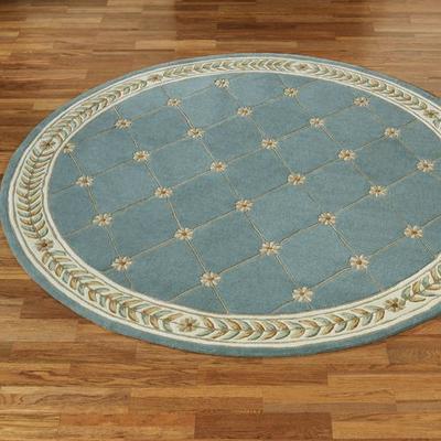 Touch of Class "Fleurette Round Rug 7'6"" Round, 7'6"" Round, Wedgewood"