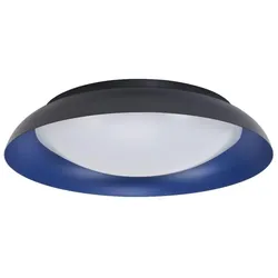 Aktion: Nur noch angezeigter Bestand verfügbar:    OSRAM Deckenleuchte Orbis Plate 45W Ø 48 cm - Dekorative Leuchte aus Stahl in Schwarz/Blau - dimmbar in drei Stufen durch wiederholtes Schalten