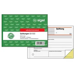 Sigel Formularbuch »Quittung inkl. MwSt.« SD022 gelb, 14.8x10.5 cm