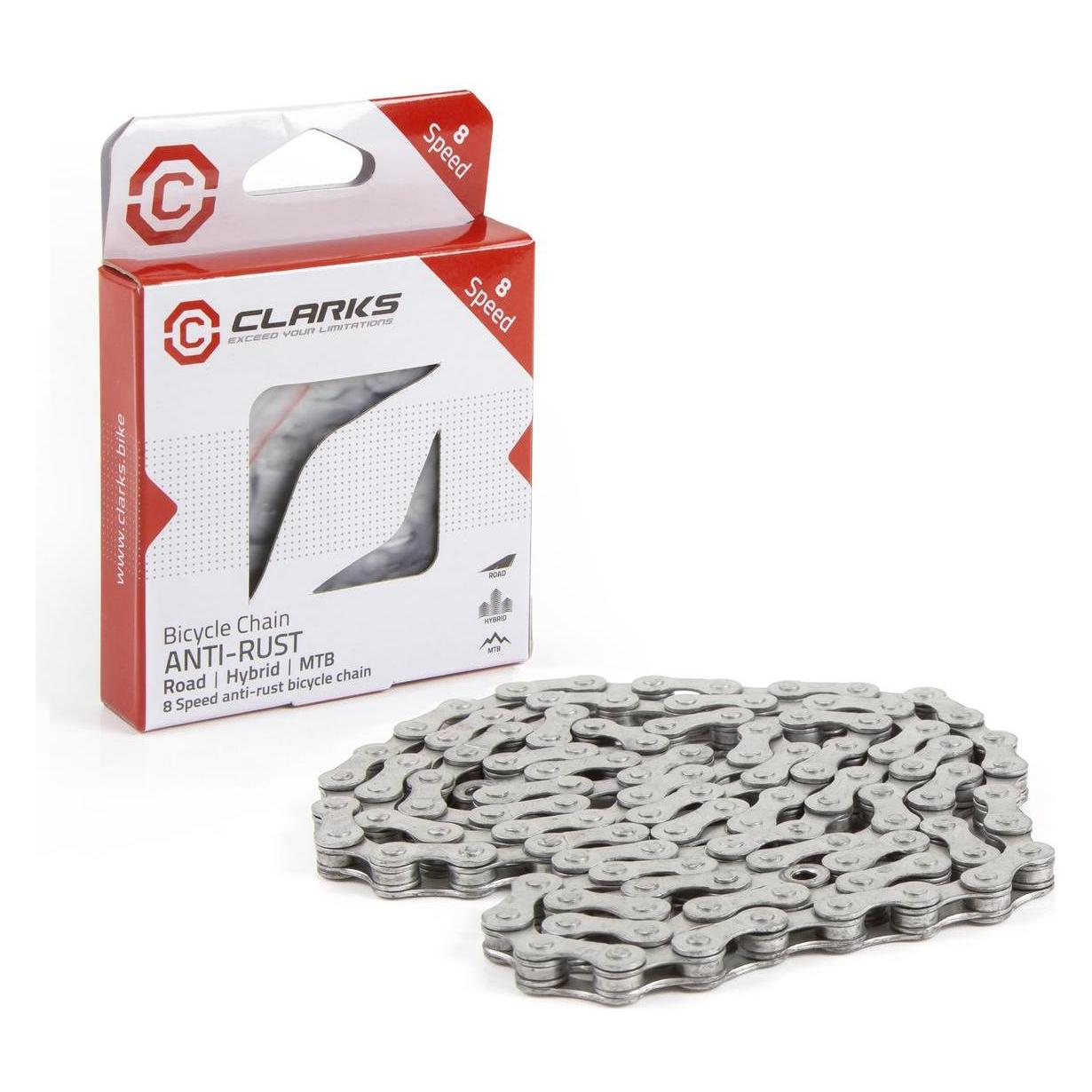 Clarks 7-8 Geschwindigkeiten, rostfreie Kette (8-fach) (CLA-CL8-RB)