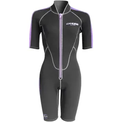 Cressi - Lido - Damen - 2mm - Shorty - Farbe: Schwarz/Lilie - Größe: M/3