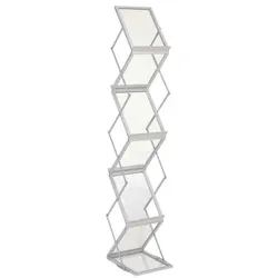update displays Falt-Prospektständer 6x DIN A4 Acryl / Metall silber