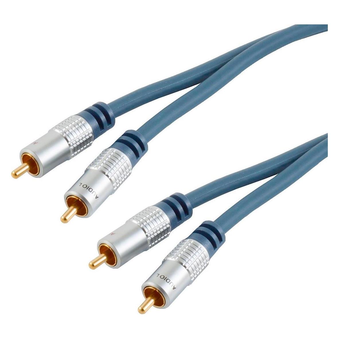 Shiverpeaks Kabel Audio Cinch 2-fach (St)/(St) 1,0m ** Home-Cinema (1 m, Cinch Kabel) (40102-1MHQ)