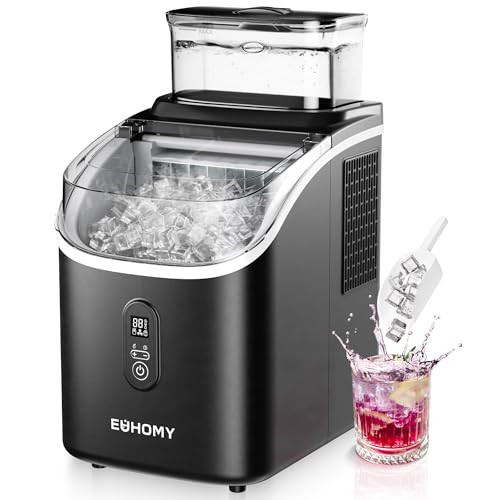 EUHOMY Ijsmachine voor op het aanrecht, 15 kg capaciteit, 2 liter, zwart