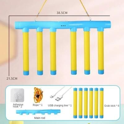 GlowBake Fun Challenge Falling Sticks Game Set Educational Toy For Reaction Ability Training, Parent Child Interaction & Party blue Crossbar