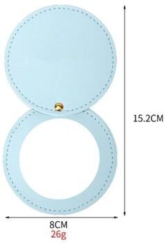Uplift Picks Ultra Thin PU Leather Pocket Mirror Double Sided Stainless Steel Travel Mirror 13