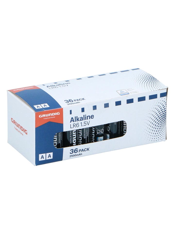 GRUNDIG Alkaline Batterien - AA/LR6 2100mAh - 36 Stück - onesize