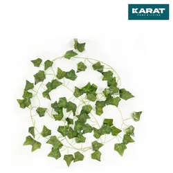 KARAT Kunstpflanze "Efeu-Grilande"- zur Dekoration / 12er Pack inkl. Kabelbinder / Länge 215 cm