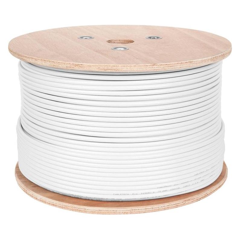 Cabletech F690BV Koaxialkabel. Eine weisse Spule 305m (Antennenkabel) (KAB0013)