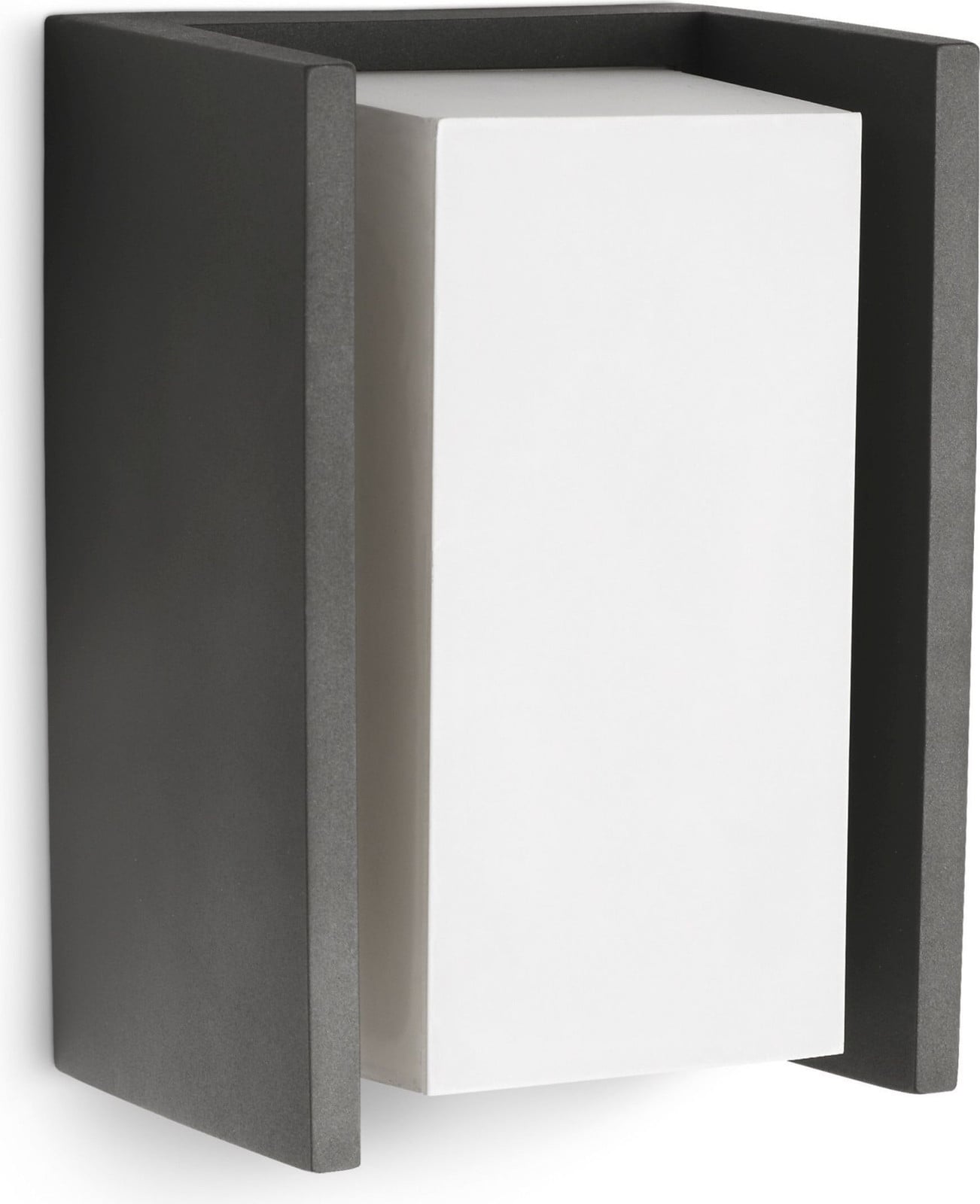 Philips Bridge moderne buitenwandlamp voor tuin en terras, grijs/zwart, dimbaar, E27, IP44