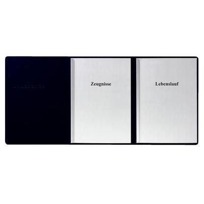 Herlitz Karton-Bewerbungsmappe A4 3-teilig schwarz