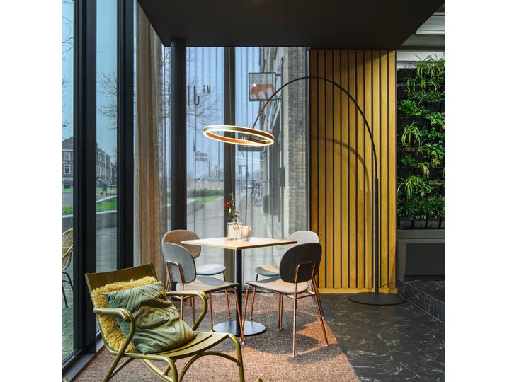 One Bow Lampadaire 2700/3000K Black/Brass - SLV One Bow FL - Salon / séjour - Moderne - Métal - Multi-ampoules