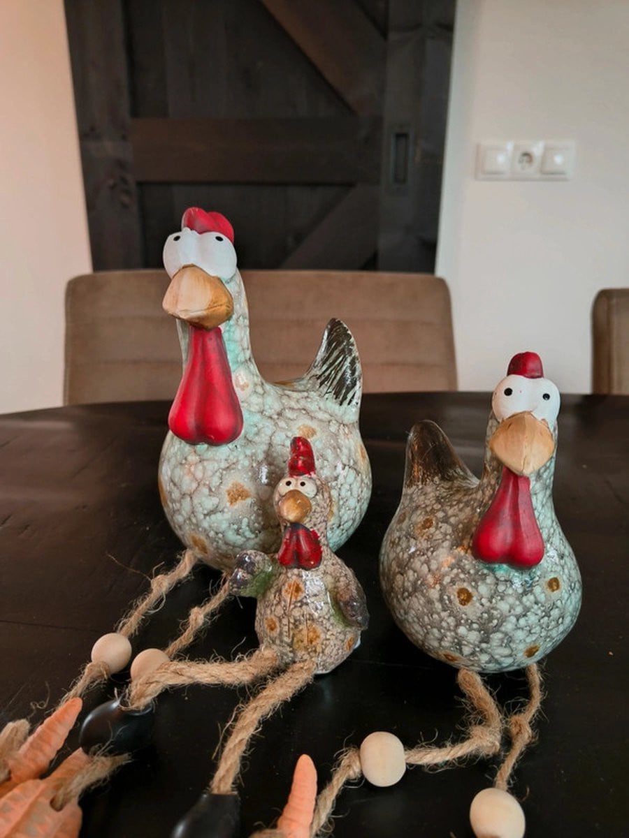 Countryfield Kip Decoratie voor op tafel - Klein - Bungel pootjes