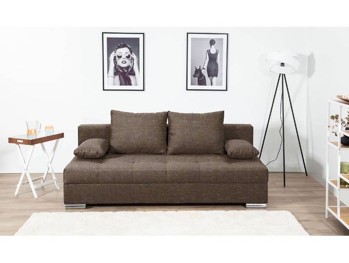 Schlafsofa COLLECTION AB Tania, B: 194 cm, Liegefl. 140x194 cm, Federkern , spring, B:194cm H:70cm T:90cm, 100%Polyester, Sofas, Schlafsofa, Schlafcouch mit Gästebett inklusive Rückenkissen