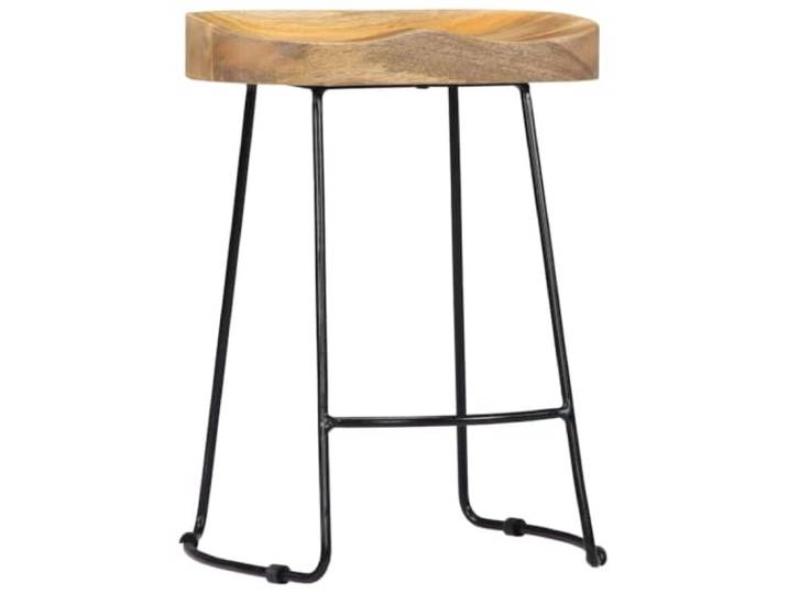 HKLGBVCR Gavin Barhocker, 2-teilig, Massivholz, Mangoholz Massives Mangoholz, handgefertigt, Beine aus pulverbeschichtetem Eisen, Retro-Design, maximale Belastung 110 kg