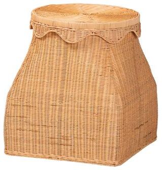 bali & pari Ada Natural Rattan Laundry Hamper - Handwoven Wicker Storage Basket for Laundry Room, Bathroom, or Bedroom Organization