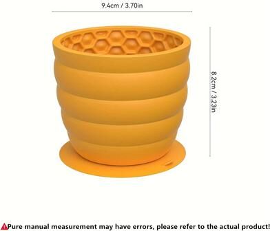 Uplift Treasures Silicone Slow Feeder Dog Bowl yellow (small)