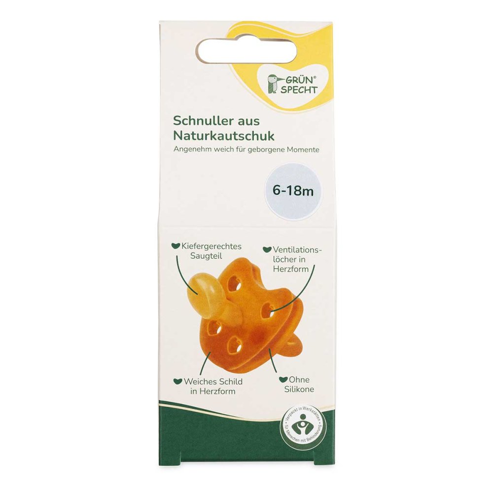 GRÜNSPECHT Naturprodukte GmbH Schnuller aus Naturkautschuk, 6–18 Monate, FS 08108619