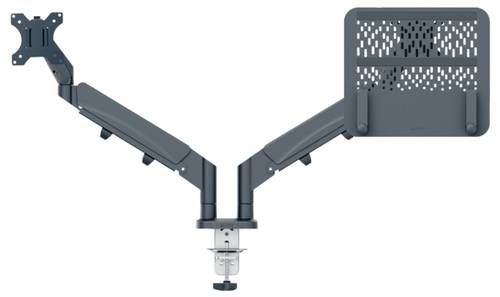 Leitz Monitor+Laptoparm Ergo Monitorhalterung 1 Display(s) 81,3cm (32") Dunkelgrau Höhenverstellbar, Drehbar, Neigbar, Schwenkbar