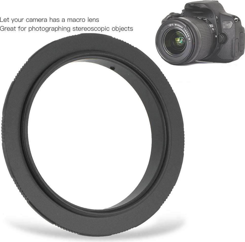 Gistuch Aluminiumlegering Macro Omgekeerde Adapterring voor Canon EOS DSLR-camera (EOS-52 mm)