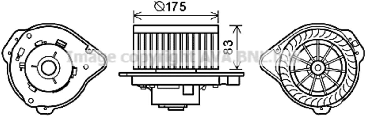 Ava Cooling Motore elettrico, ventola interna VO8174