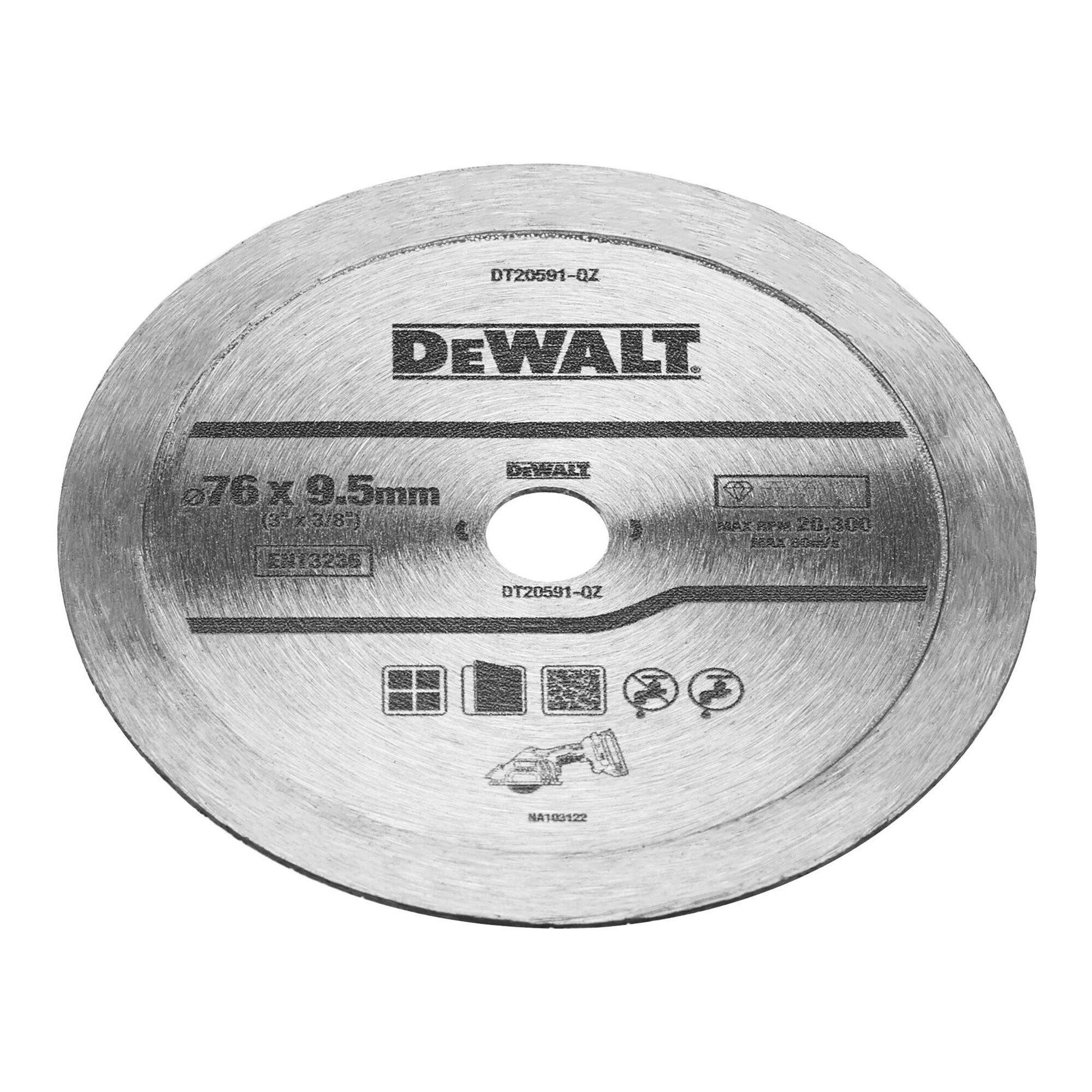DEWALT Fliesen-Diamanttrennscheibe 76mm DT20591-QZ)