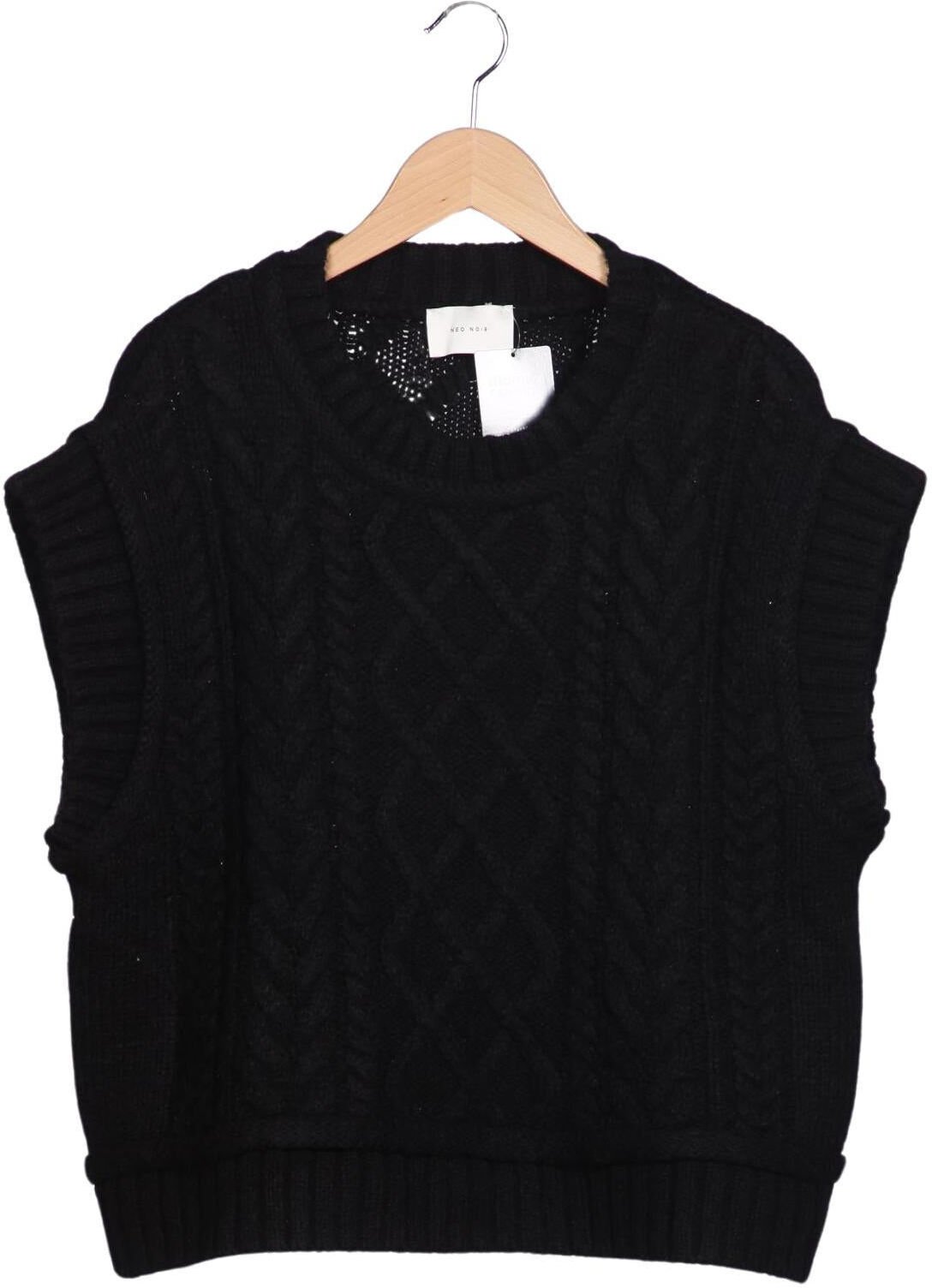 NEO Noir Damen Pullover, Schwarz, Gr. XL, Synthetik / Wolle - Second Hand