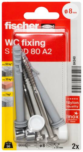 Fischer 084340 S 8 RD 80 K NV Montage-Set 80mm 8mm 1 Set